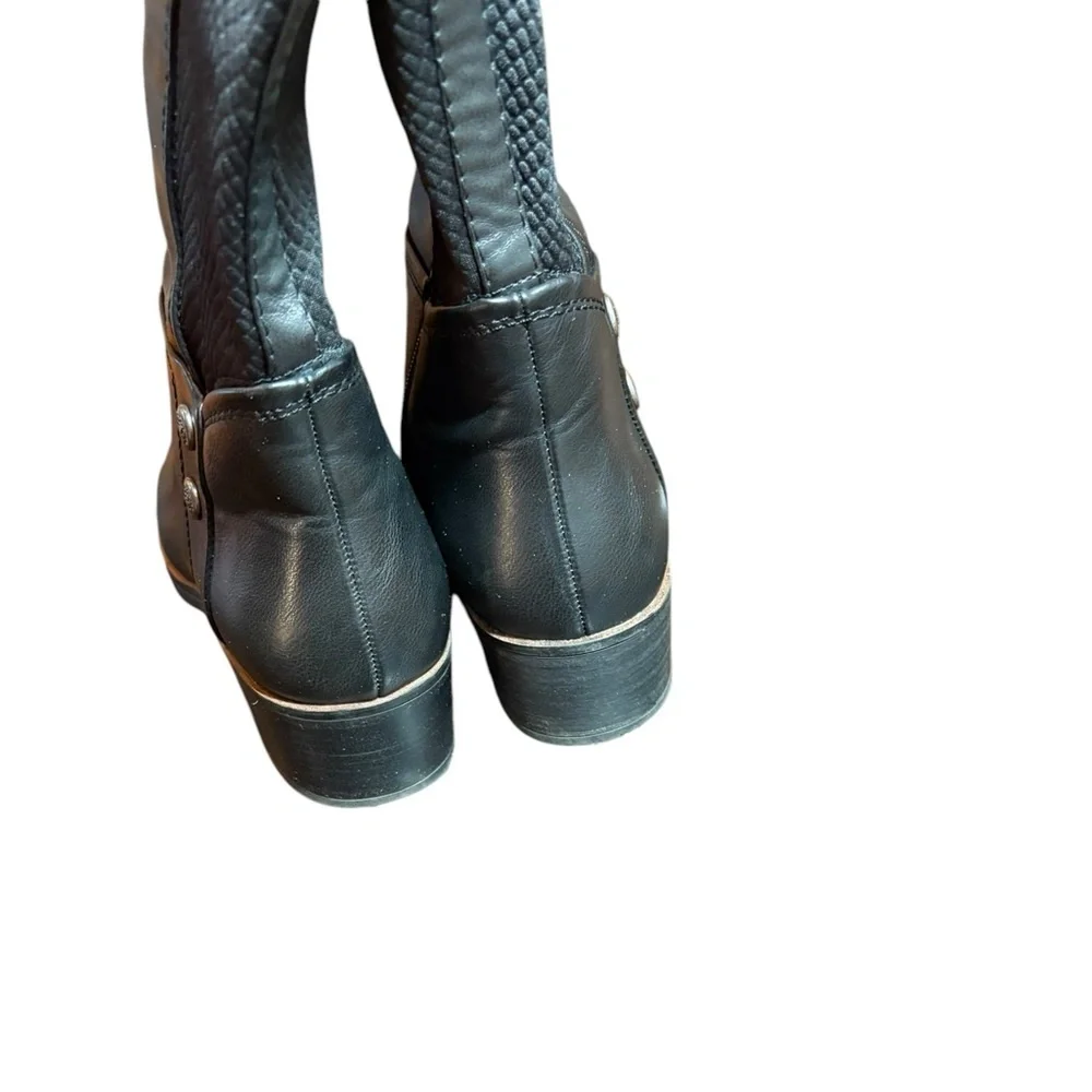 Bare traps tall knee high boots size 10M black zipper inside low heel Baretraps - Picture 5 of 8